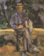 Paul Cezanne mannen vergadering oil
